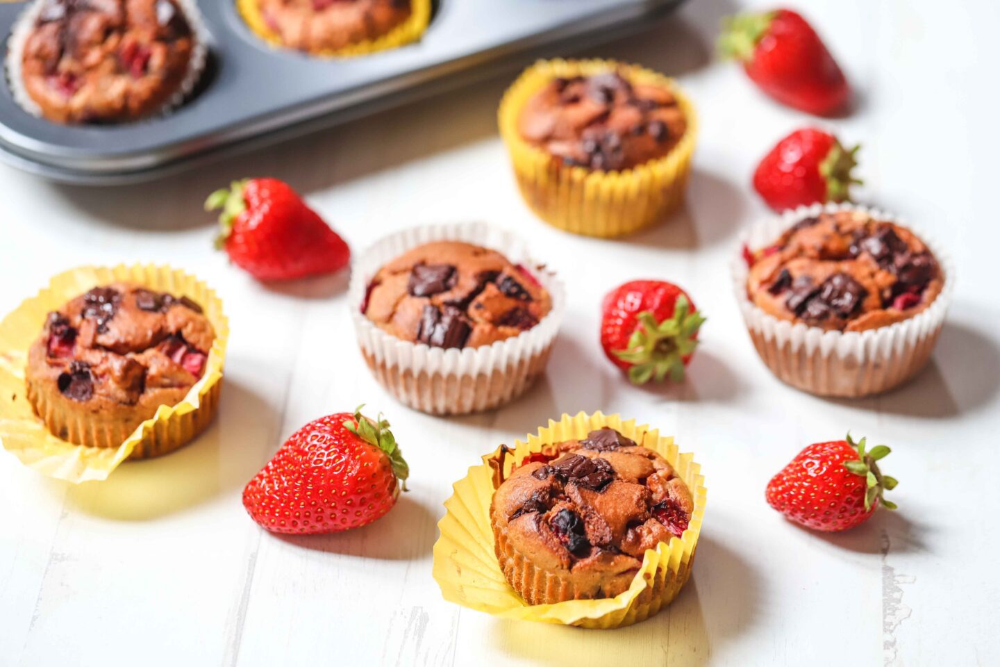 Gluten-free Strawberry Protein Muffins